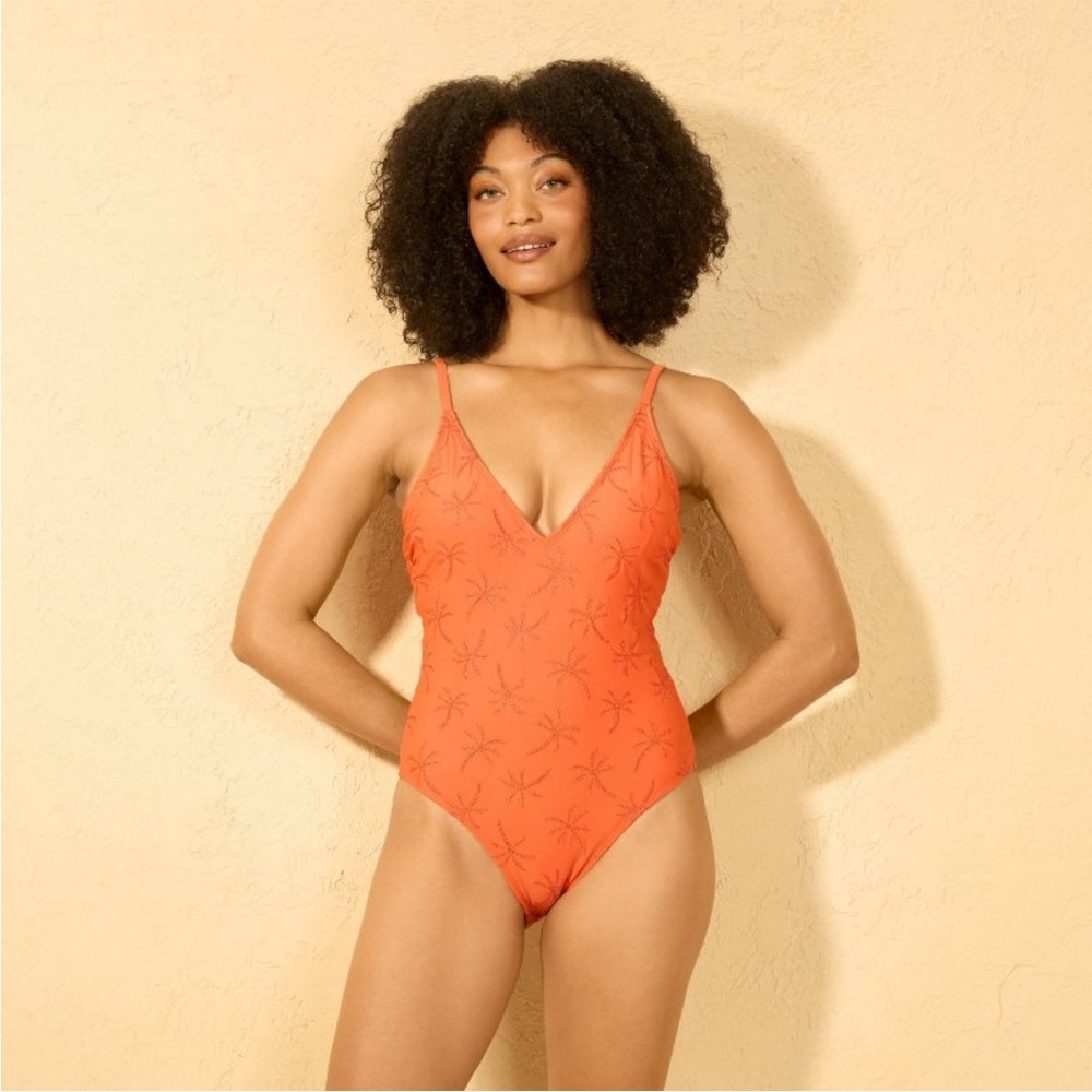Shade and Shore embroidered one piece swim size S
